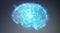 Digital 3D projection of a human brain 3D rendering