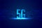 Digital 5G technology concept background for superfast speed