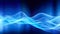 Digital abstract background of neon ethereal waves of luminous blue background