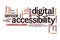Digital accessibility word cloud concept