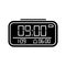 Digital alarm clock glyph icon