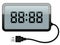 Digital alarm clock with USB cable