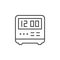 Digital alarm line outline icon