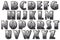 Digital Alphabet 30s Capone Style Scrapbooking Element