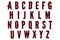 Digital Alphabet Bloodstain Dexter Style Scrapbooking Element