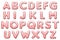 Digital Alphabet Candy Cane Style Scrapbooking Element