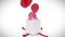 Digital animation of birthday gift exploding and revealing balloon