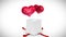Digital animation of birthday gift exploding and revealing heart