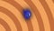 Digital animation of blue flame effect over number nine against spinning spirals on brown background