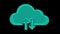 Digital Animation of Cloud computing icon.