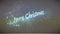 Digital animation of merry christmas text and shining stars moving against grey background