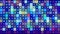 Digital animation of mosaic pattern wall, seamless loop. Motion. Multicolored blinking squares with small dots in the