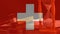 Digital animation of Switzerland flag