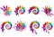 Digital Art Abstract Rainbow Spirals