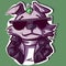 Digital art of a cool punk dog wearing sunglasses and a leather jacket. Metalhead puppy wearing rocker clothes