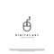 digital art logo, digital writer logo. mouse with pen logo design minimalist concept