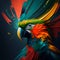 Digital Art Parrot - Stunning and Colorful Avian Design in a Digital Medium