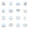 Digital assets linear icons set. Cryptocurrency, Bitcoin, Ethereum, Blockchain, Digital currency, Tokens, Wallets line
