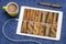 Digital assets word abstract wood type