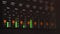 Digital audio volume level meters, music production, close up