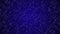 Digital background loop. Abstract dots flying in different directions on a blue background.