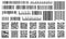 Digital barcode. Supermarket bar labels, shop inventory code and technology codes bars. Barcodes vector set