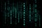 Digital binary data and streaming binary code background. Abstract concept illustration.