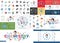 Digital biotechnology icons set