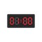 Digital black alarm clock displaying 1:00 o'clock