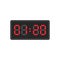 Digital black alarm clock displaying 1:20