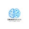 digital brain. brain hub logo design. brain connection logo vector icon
