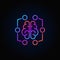 Digital brain colorful icon - vector machine learning symbol