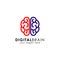 Digital brain logo design template. electric brain logo vector i