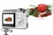 Digital camera and a Christmas bouquet collage