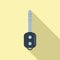 Digital car key icon flat vector. Smart remote