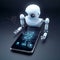 Digital chatbot, conversational agents, robot application, conversation assistant that mimic human speech generative AI