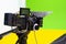 Digital cinema camera in a green visual effects studio