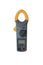 Digital clamp meter on white background. High-resistance ohmmeter,