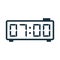 Digital clock alarm electronic icon