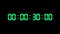 Digital clock countdown from 1 minute to one second. 60 seconds reverse time count
