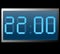 Digital Clock Showing Twenty Two Hundred Hours