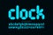 Digital clock style font design