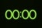 Digital clock timer stopwatch display showing 0 zero seconds. Emergency, stress, out of time concept.