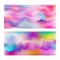 Digital Colorful Graphic Bg. Vector Holi Festival Banners. Abstract Backgrounds with Blurred Paint Splashes