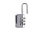 Digital combination silver padlock