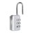 Digital combination silver padlock