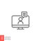 Digital communication icon. Webinar screen