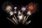Digital composite of fireworks