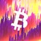 Digital Currency Symbol Bitcoin on Fiber Optic Background - Vector Illustration