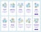 Digital customer engagement onboarding mobile app screen set